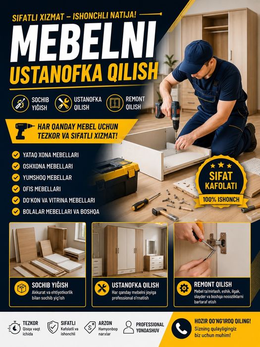 Mebel ustanovka va qayta remont