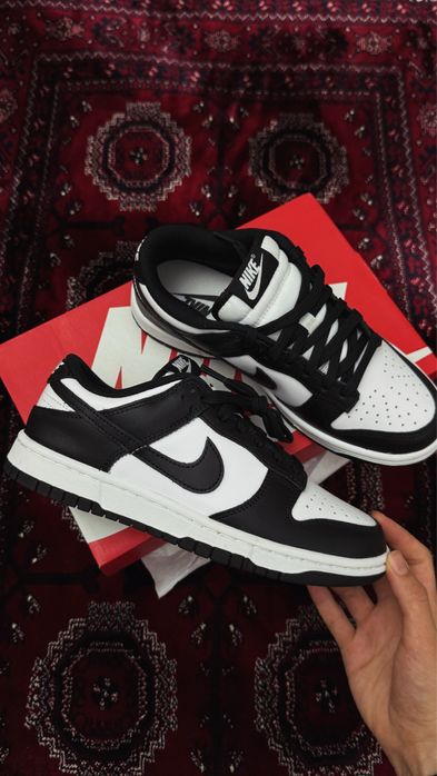 Кроссовки Nike dunk low черно белый