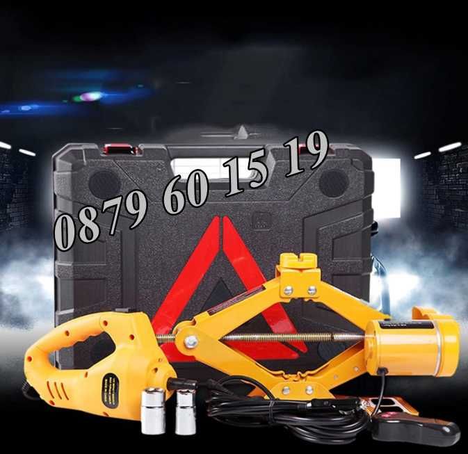 Комплект Електрически крик с електрически гайковерт 12 V 2 тона