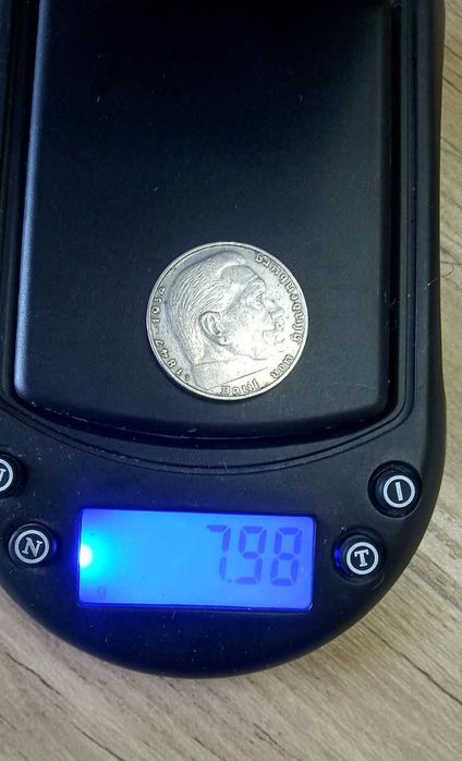 монеты серебро Германия 5марок и 2 марки 1937г.