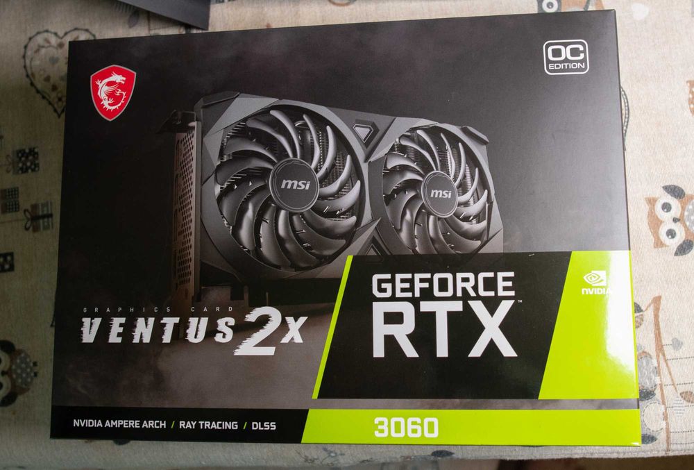 MSI Ventus 2X Geforce RTX 3060 OC, 12GB GDDR6, 192bit