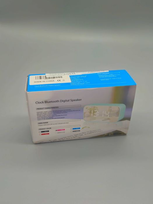Розов LED дигитален часовник с Bluetooth колонка, FM радио и TF карта