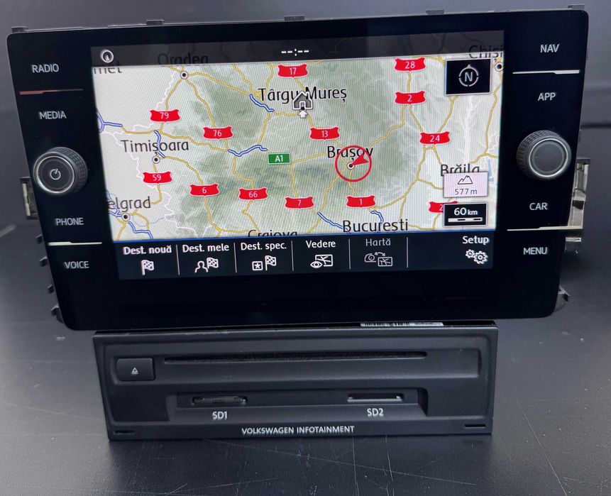 Navigatie Originala MIB 2 + Display Passat  Golf 7  CarPlay Android