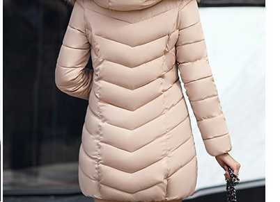 Дамско зимно яке в бежов цвят М размер - чисто ново