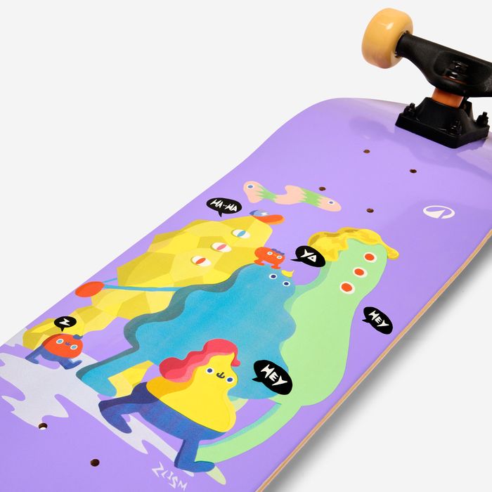Skateboard Play 120 Friends Copii 3-7 ani - produs resigilat Decathlon