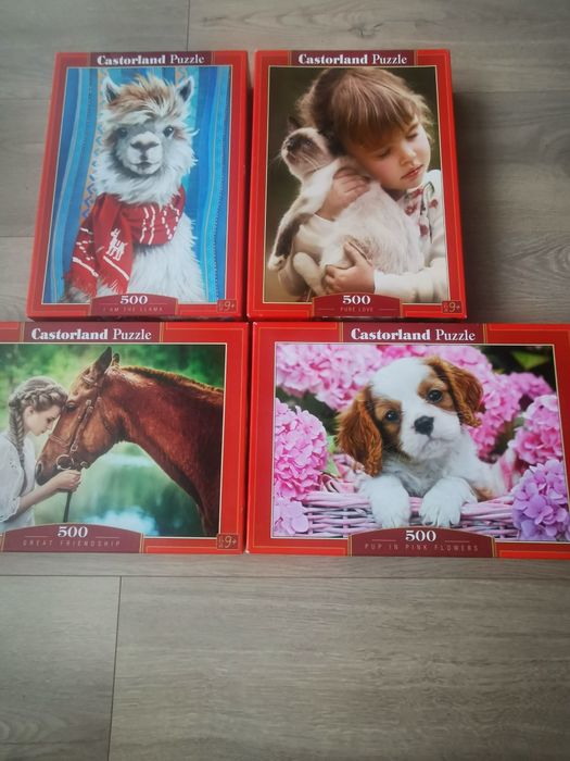 Lot Puzzle Castorland, 500 piese, pentru copii + 9 ani