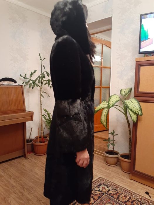 Норковая шуба Черный бриллиант