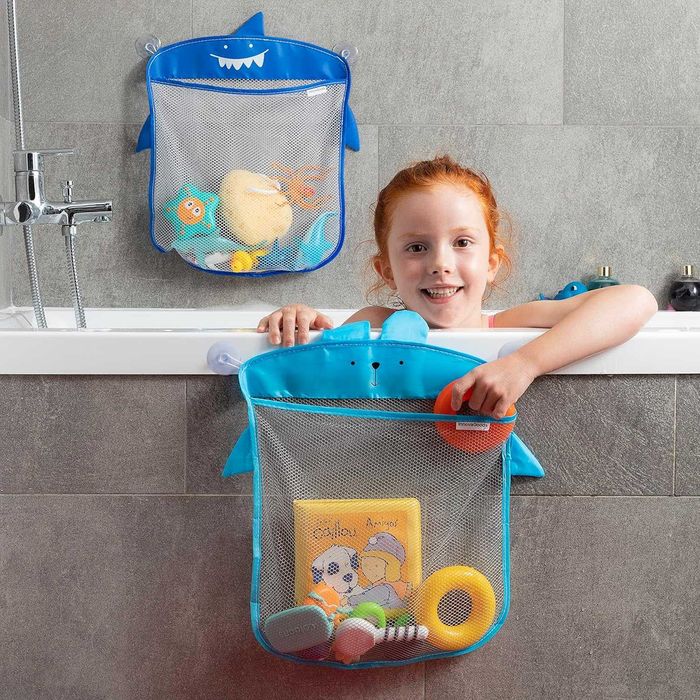 Organizator jucarii de baie copii set 2 bucati cu ventuze impermeabil