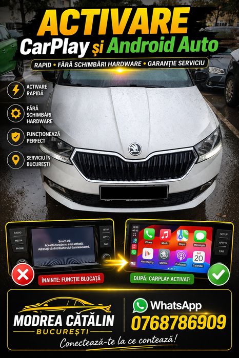 Activare SD Navigație App-Connect/ Smartlink/Fullink / CarPlay / Android Auto / MirrorLink MIB2, MIB2.5, MIB3