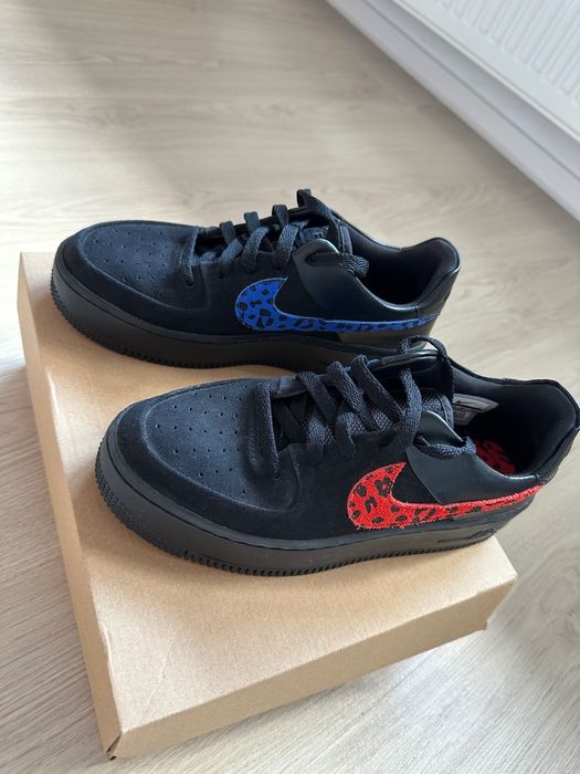 Nike Air Force 1 Sage Low Premium Black Leopard