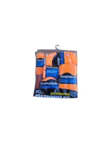 Kit Curățare Auto 9 Piese din Microfibră
