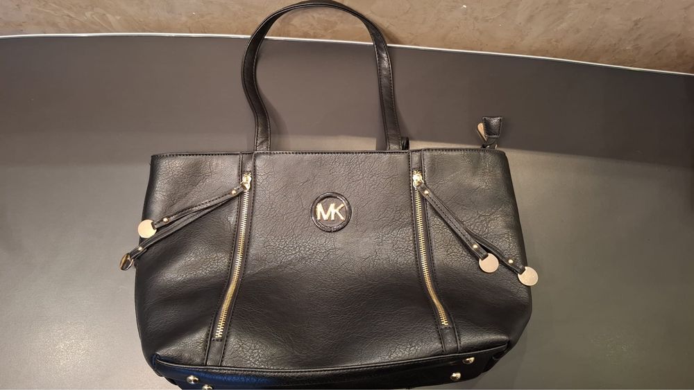 Geantă damă neagră Shopper
