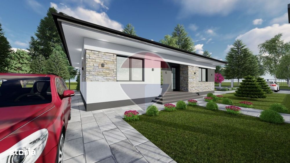 Casă nouă cu 4 camere LA ROSU si 550m2 teren Mocira, Maramureș