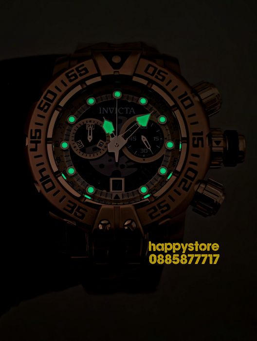 INVICTA Foxhound full metal Gold 57 mm, Инвикта нов ръчен часовник