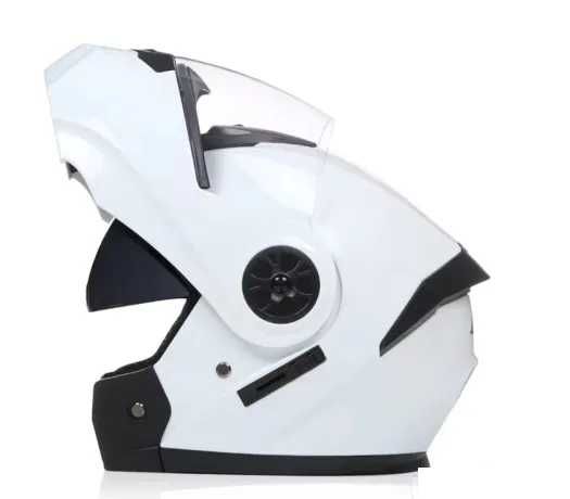 Каска за Мотор Модуларна Бял гланц -74423