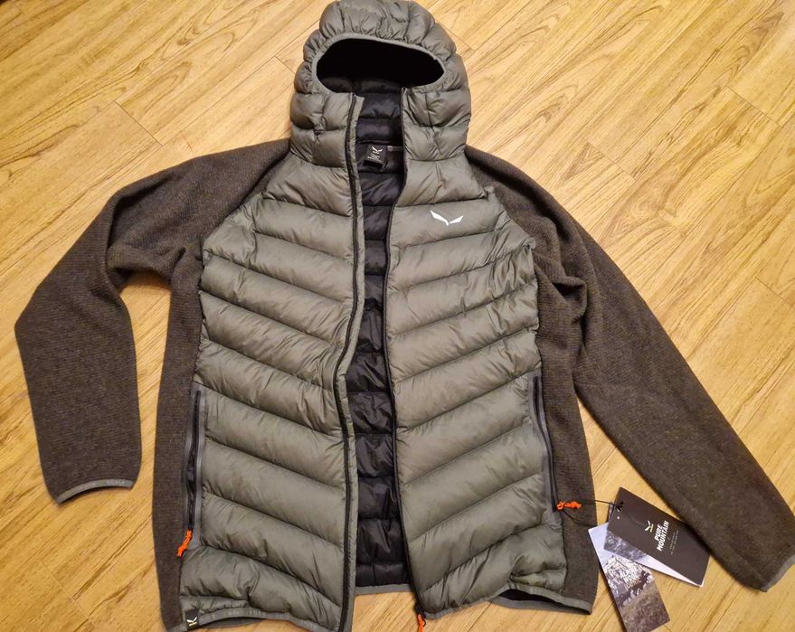 Geaca puf/merino Salewa Hybrid, Masuri 46 si 56, noua, ocazie!