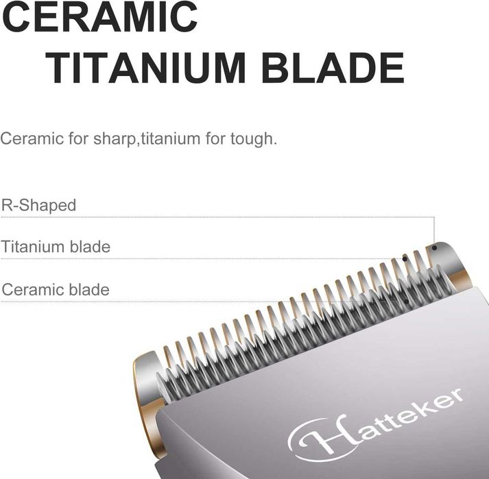 Hatteker Професионален тример за коса,Акумулаторна Водоустойчив, 3 в 1