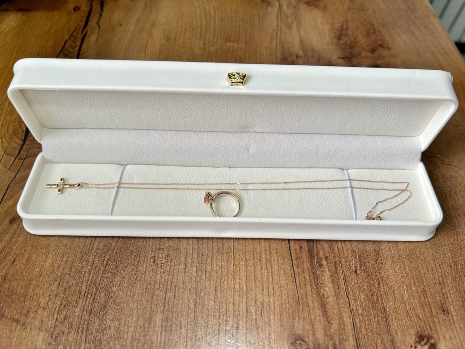 Золотое кольцо, крестик, цепочка 585пр