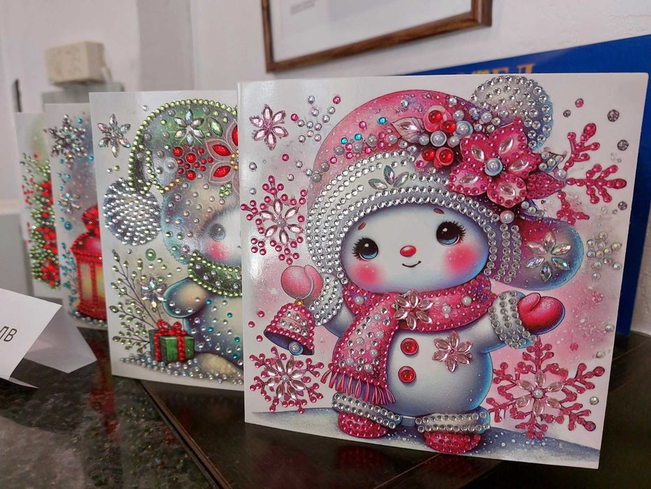 Коледни диамантени картички