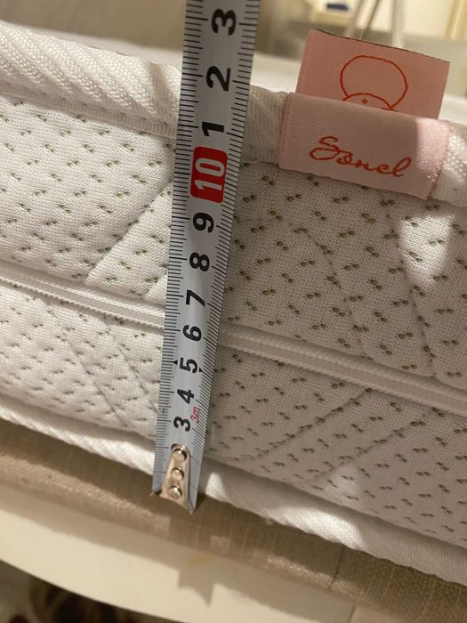 Двулицев матрак  за бебешка кошара с бамбукови нишки