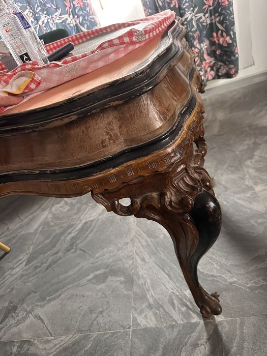 Vand masa lemn masiv veche lucrata manual