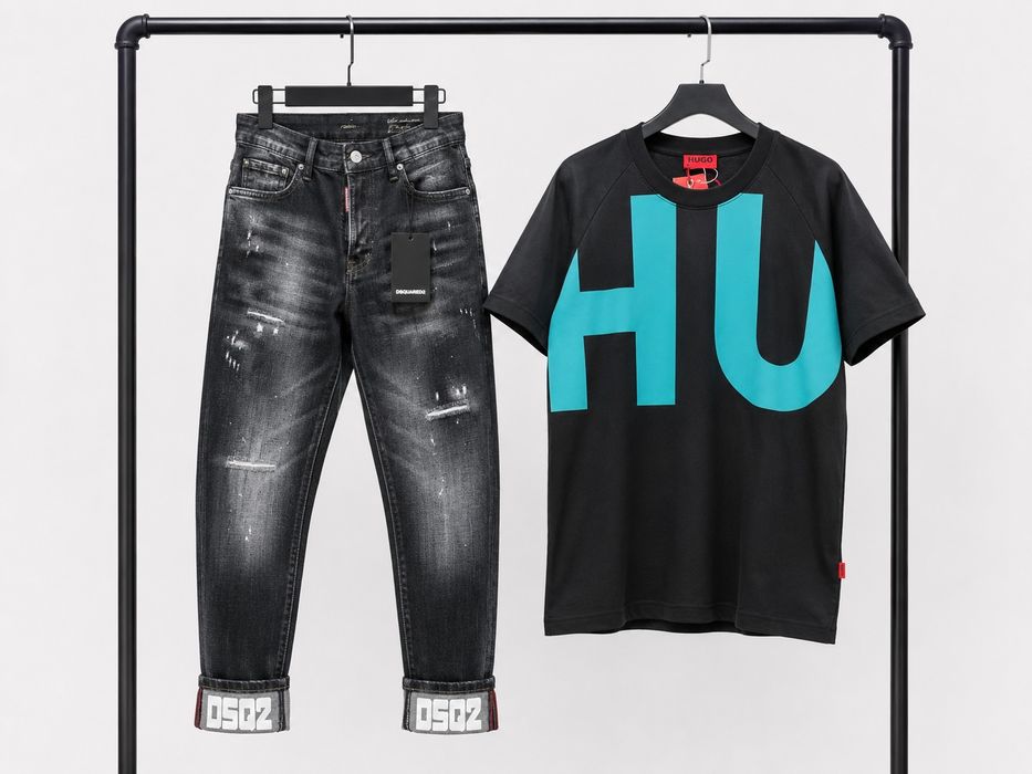 Мъжки Дънки + Тениска Dsquared2