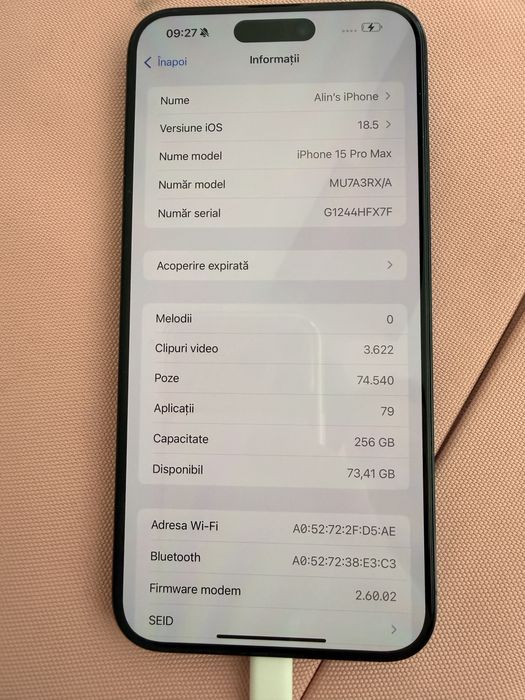 Iphone 15 pro max 256gb 10/10