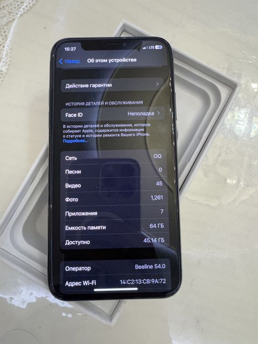 iPhone X sotiladi karobka bor