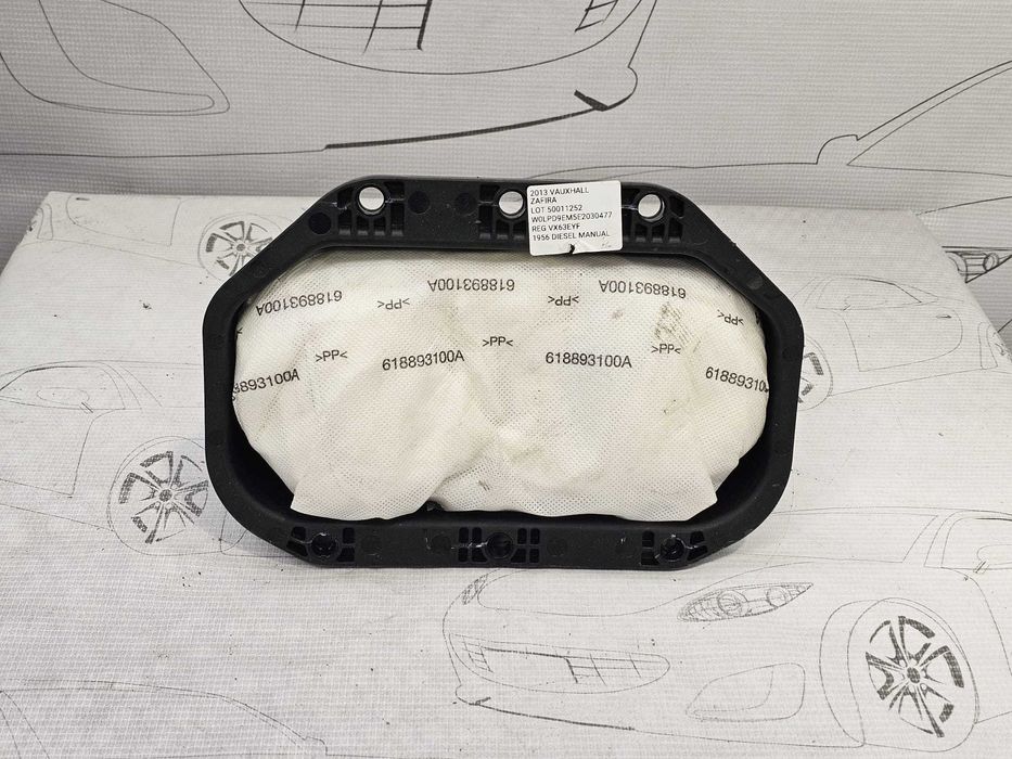 Airbag pasager bord Opel Zafira Tourer C 2013 2.0 CDTI 96kW Cod OEM: 13381058, 610231500A, 366398980 (5G3)