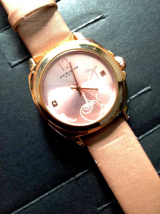 Ceas Damă Akribos XXIV Diamond AK902PK Rose Gold cu Cireșe