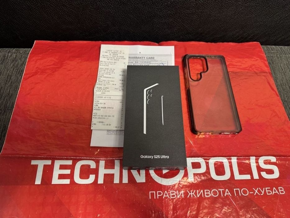 КАТО НОВ 512GB Samsung S25 Ultra Технополис Гаранция 2027г. Gray