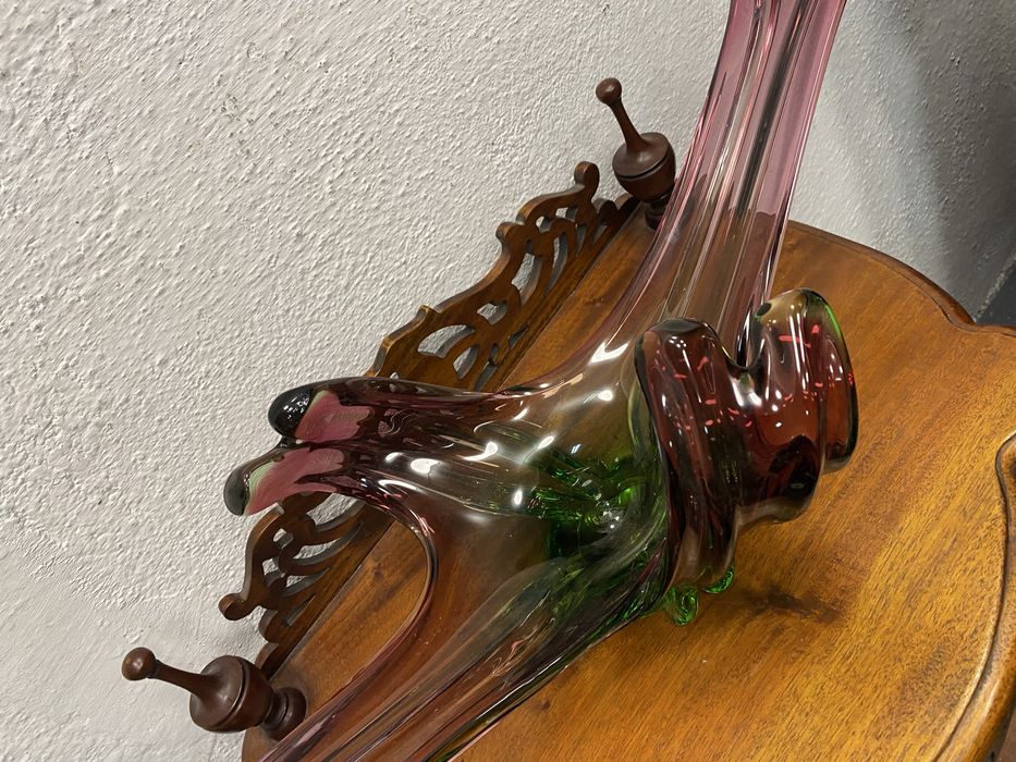 Фруктиера от разноцветно духано стъкло Мурано Италия 1960 1970