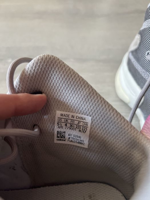 Bascheti Adidas gri/ alb  36 2/3