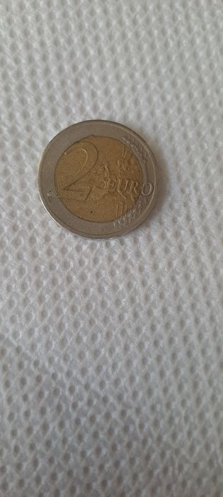 Monedă 2euro 2002 cu defect de batere