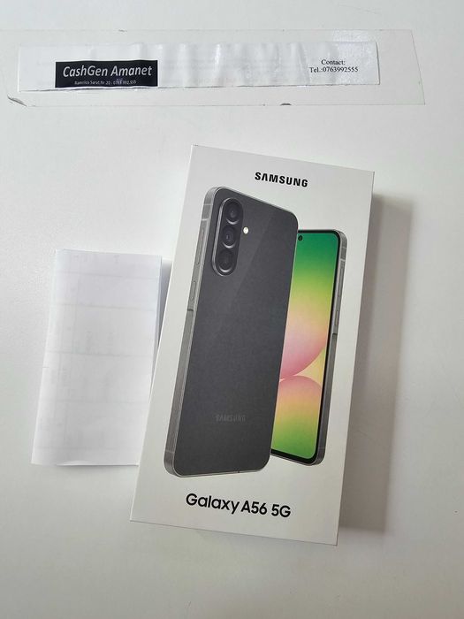 SAMSUNG A56 128G 8GB RAM Alb/Negru -Garantie 2ani - Magazin Cashgen