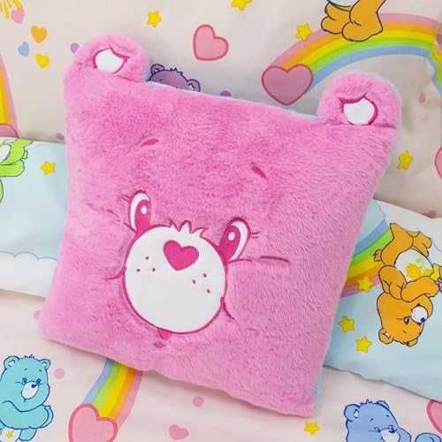 Нова Декоративна възглавница Care Bears 35 см двустранен дизайн Мека квадратна за детска стая