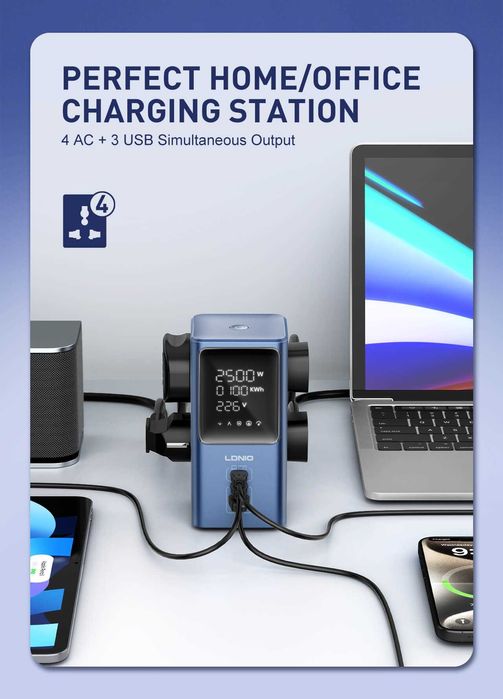 сетевой фильтр-удлинитель LDNIO SC2 (45W)