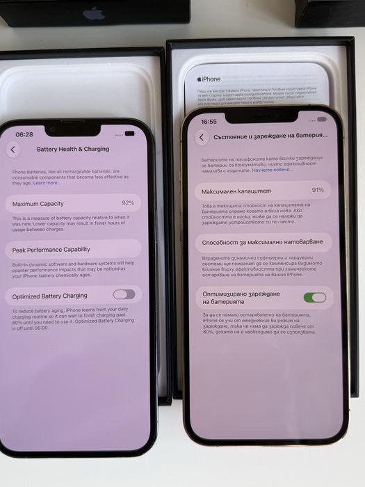 13 pro max.256gb.нов.94% батерия.
