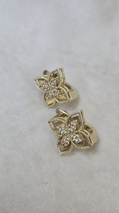 Серьги золотые ЖанТаС ломбард Астана