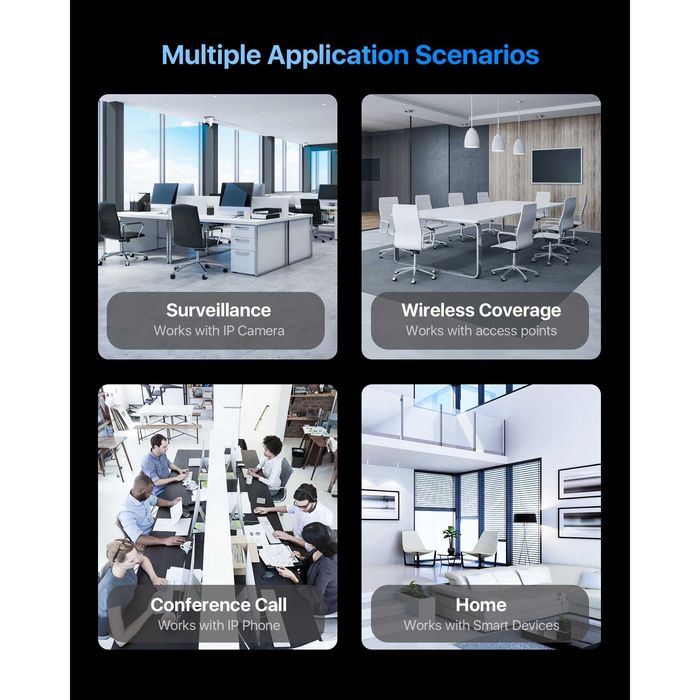 Switch PoE Loocam 5 porturi,PoE 4-10/100Mbps,port uplink 1-10/100Mbps