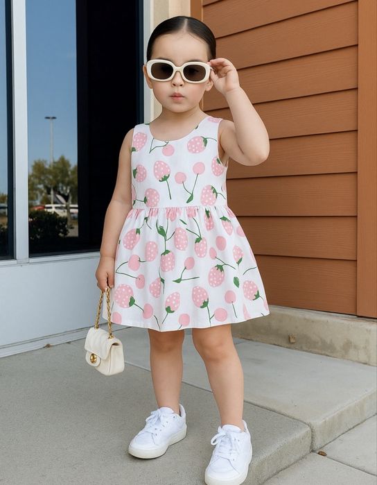 Яркое детское платье