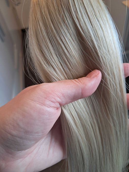 Extensie de păr dreaptă ,coadă blond deschis,calitativă