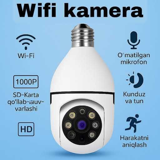 WiFi Kamera Uy uchun — Patronli IP Kamera | Tezkor Dostavka