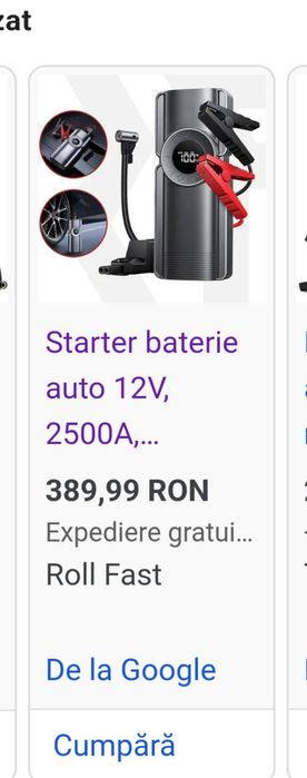 Jumpstarter auto BUTURE cu compresor și baterie externă