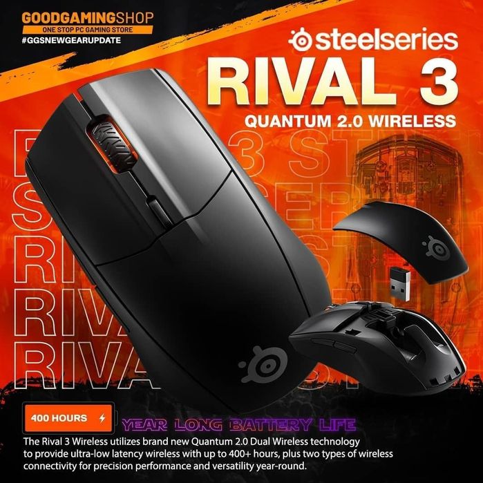 Steelseries Rival 3 Wireless /60млн наж  Беспроводная мышка/мышь
