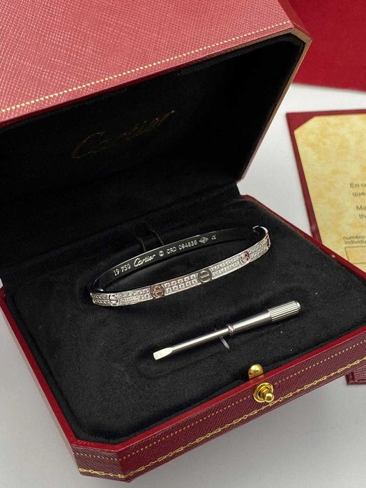 Brățară Cartier LOVE 19 White Gold 750 Small Diamonds