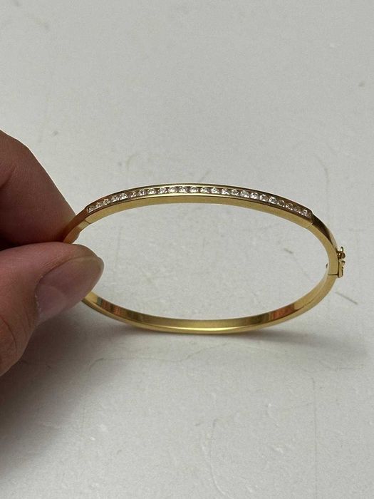 BRATARA AUR 18K - Model Bangle - Zirconia - 10.5g. - 565 lei/gr. !