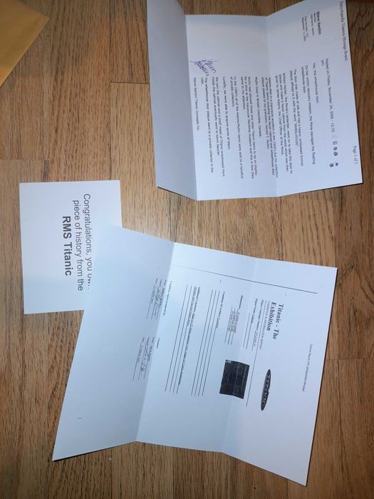 Artefact de lemn de pe Titanic