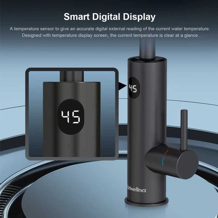 Проточен смесител с нагревател за кухня и баня Briwellna KM12