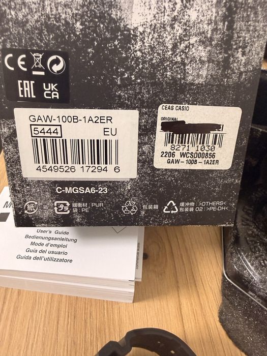 Casio G-Shock GAW-100B-1A2ER – nou, nepurtat, cutie originala